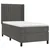 Vidaxl Box spring postelja z vzmetnico temno siv 90x190 cm žamet