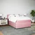 Vidaxl Box spring postelja z vzmetnico roza 140x190 cm žamet