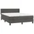 Vidaxl Box spring postelja z vzmetnico temno siva 140x200 cm žamet