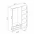 Hanah home Ormar Kale 135x190x52cm Crni