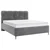 Boxxx OBLAZINJENA POSTELJA 140 cm x 200 cm , tekstil antracit