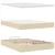 Otomanski krevet s madracem i LED krem 140x190 cm tkanine