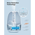 TaoTronics BPA-free 3v1 vlažilnik/difuzor zraka z nočno lučko TT-AH038