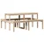 Stol za piknik 160 x 134 x 75 cm od masivne borovine