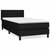 vidaXL Box spring postelja z vzmetnico črn 90x190 cm blago