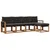 Set vanjskih sofa 5 kom. Prirodna i crna