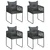 5-dijelni vrtni blagovaonski set od PVC ratana crni