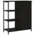 Komoda crna 70 x 30 x 80 cm od konstruiranog drva
