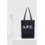 Torba A.P.C. tote axel mornarsko modra barva, CODDP-M61444