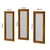Hanah Home Set 3 ogledala Lavia, Bronza