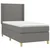 Vidaxl Box spring postelja z vzmetnico temno siva 100x200 cm blago