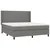Vidaxl Box spring postelja z vzmetnico LED temno siva 180x200 cm blago
