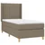 Vidaxl Box spring postelja z vzmetnico taupe 100x200 cm blago