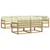 Set vanjskih sofa s jastukom 6 pcs Bijela i krem Poliester