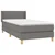 vidaXL Box spring postelja z vzmetnico temno siva 80x200 cm blago