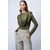 Trend Alacati Stili Ženska bluza Alc-X15063, Kaki