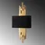 Opviq Zidna lampa Axis-15114, 35x75x10cm, IP20, Zlatno-crna boje