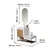 HANAH HOME Kupatilski ormarić sa umivaonikom i ogledalom (2 komada) Up Down Light Walnut