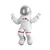 Wallity Zidna dekoracija Peace Sign Astronaut-2, 35cmx47cmx10cm, Bela