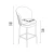 Hanah Home Set 6 barskih stolica Alte Krem-Crni