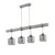 Brilagi - Luster na sajli WOOD GLASS 4xE27/60W/230V borovina/siva/zadimljeno-siva