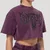 GymBeam Women‘s Abyss Cropped T-shirt Raisin
