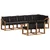 Set vanjskih sofa s jastukom 8 pcs Prirodna i crna