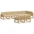 Set vanjskih sofa s jastukom 6 pcs Bijela i bež Poliester