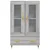 Visoka komoda siva boja hrasta 69,5x31x115 cm konstruirano drvo