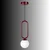 Opviq luster Loop-20456-E, 1 × E27, bordo