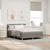 Vidaxl LED Box Spring Postelja z LED trakami Taupe 140 x 190 cm blago