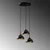 Opviq Luster Varzan-10861, 44x44x117 cm, 3xE27, Crni