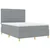 Vidaxl LED Box Spring Postelja Svetlo siva 140 x 190 cm blago