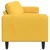 Sofa Svijetlo žuta 250 x 77 x 76 cm Kordura tekstil