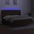 Vidaxl Box spring postelja z vzmetnico LED temno rjava 200x200cm blago