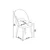 Hanah Home Set stolica Pane, 85x59x98 cm, 4 komada, Svetlosive