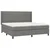 Vidaxl Box spring postelja z vzmetnico temno siva 200x200 cm blago