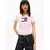 Tommy Jeans Majica temno modra/roza/rdeča/bela