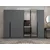 Hanah Home ormar sa reflektujućim staklom Nisa 20596, 270 cm, antracit
