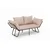 Atelier del Sofa Dvosed na razvlačenje Viper 2, 150x78x60cm, Krem