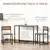 Homestar Jedilna miza z 3-delnim kompletom 90x47x76 cm rjava