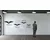 WallXpert metalni zidni ukras 5001, orao u letu raširenih krila, 60 x 17 cm, crni