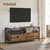 TV omarica z 2 predaloma 120 x 50 x 40 cm rustikalno rjava | VASAGLE