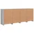 Komoda s LED svjetlima boja sivog hrasta 164 x 37 x 67 cm