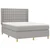 shumee Box spring postelja z vzmetnico svetlo siva 140x200 cm blago
