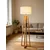 Bolzz podna lampa Wood 1 sa drvenim tripod postoljem, visina 149 cm, beli abažur