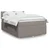Vidaxl Box spring postelja z vzmetnico taupe 140x190 cm blago