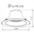 LED Prigušiva ugradna plafonska svetiljka NYON LED/24/34W/230V 3000/4000/5700K IP44 bela