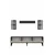 Hanah Home TV komoda Demet, antracit / travertin