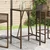 Vidaxl Zunanja barska miza rjava 70x70x110 cm poli ratan